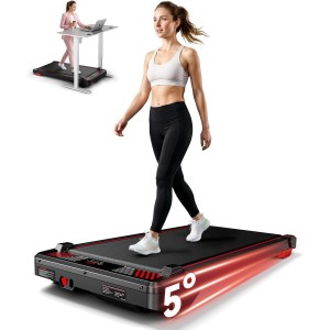 Walking Pad Treadmill with Incline, BESTGOD 2 in 1 Under Desk Treadmill, 300LBS Capacity Walking Pad with Remote Control & APP, Portable Treadmill for Home Office